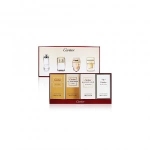 Image of Cartier Miniatures Gift Set 5ml Eau de Cartier Eau de Toilette + 6ml Baiser Vole Eau de Parfum + 4ml La Panthere Legere Eau de Parfum + 6ml La Panther