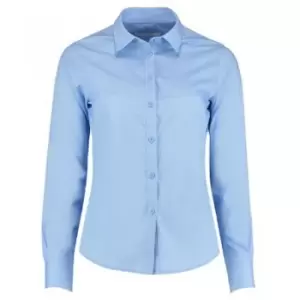 Image of Kustom Kit Womens/Ladies Long Sleeve Tailored Poplin Shirt (28) (Light Blue)
