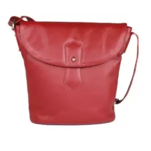 Image of Eastern Counties Leather Womens/Ladies Demi Handbag With Rounded Flap (One Size) (Red)