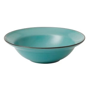 Image of Royal Doulton Gordon Ramsay Teal Blue Cereal Bowl 18cm Blue