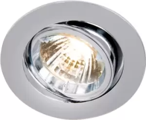 Image of KnightsBridge IP20 230V GU10 Chrome Recessed Tilt Twist & Lock Downlight
