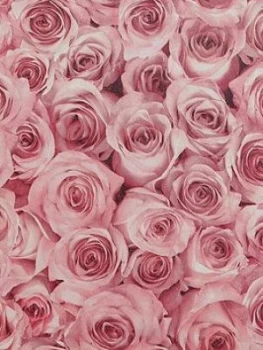 Image of Arthouse Rose Wall Raspberry Wallpaper
