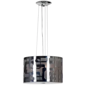 Image of Sixti Cylindrical Pendant Ceiling Light Chrome