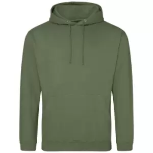 Image of Awdis Unisex Adult College Hoodie (XS) (Earthy Green)