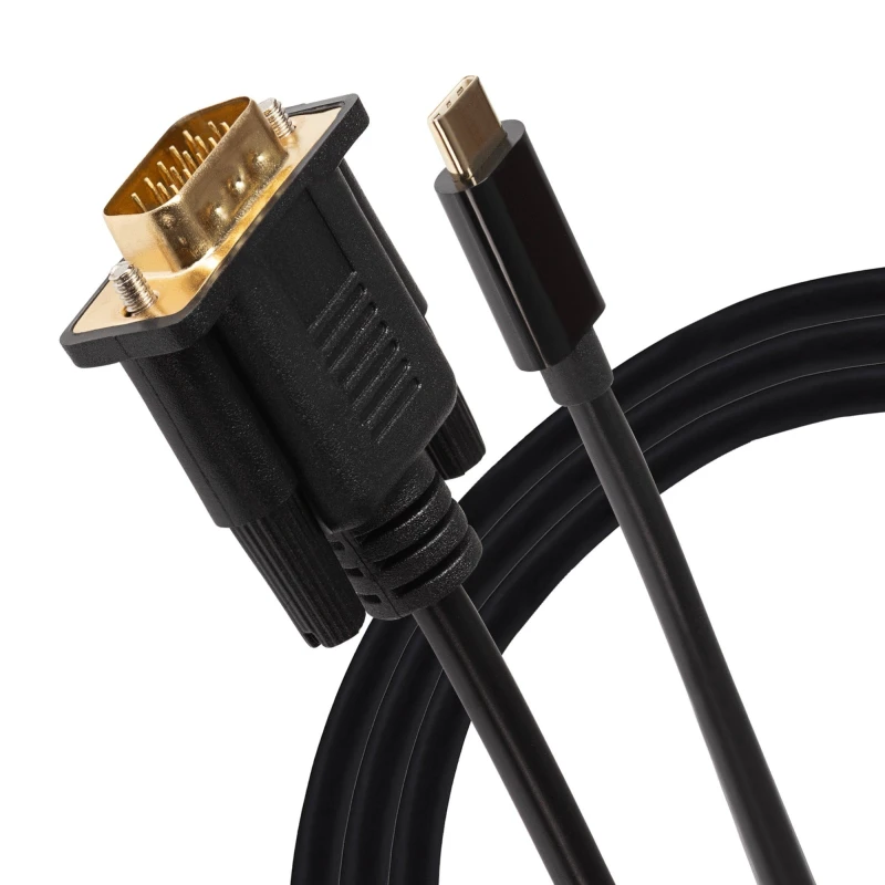 Image of Maplin USB-C to VGA Cable V3.1 Full HD 60Hz supports Alt Mode 1.8m