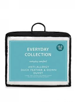 Image of Everyday Collection Anti-Allergy Duck Feather And Down 15 Tog Duvet