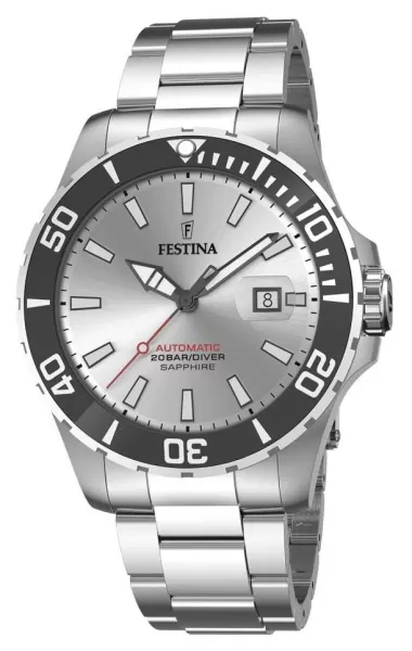 Image of Festina F20531/1 Mens Silver Dial Stainless Steel Watch