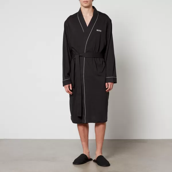 Image of BOSS Bodywear Kimono Cotton-Jersey Dressing Gown - S