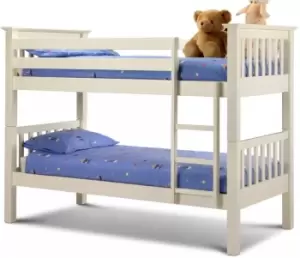 Image of Julian Bowen Barcelona 3ft Ivory Wooden Bunk Bed Frame