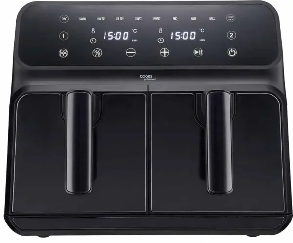 Image of Cooks Professional K216 Dual Cooker Digital Twin 8L Air Fryer