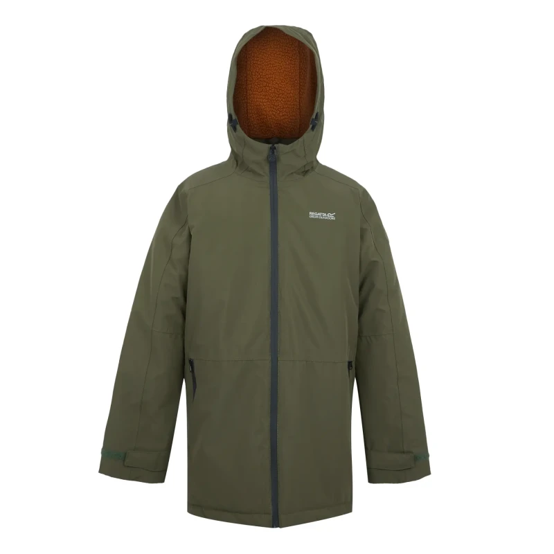 Image of Waterproof jacket for children Regatta Farbank II Vert Unisex 3/4 ans