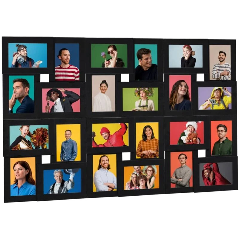 Image of VIDAXL Vidaxl - Collage Photo Frame for 24x(13x18 cm) Picture Black mdf 8720286491867