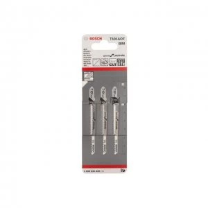 Image of Bosch T 101 AOF Jigsaw Blades 1 x Pack of 3 Laminate