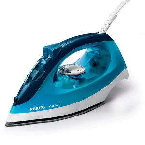 Image of Philips Aqua Blue Comfort Non-Stick Drip Stop Steam Iron