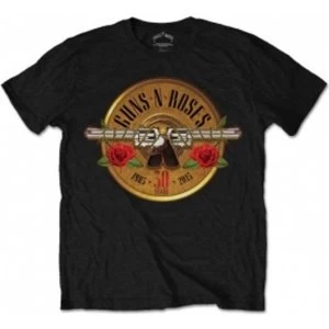 Image of Guns N Roses 30th Photo Logo Mens Black T Shirt: X Large
