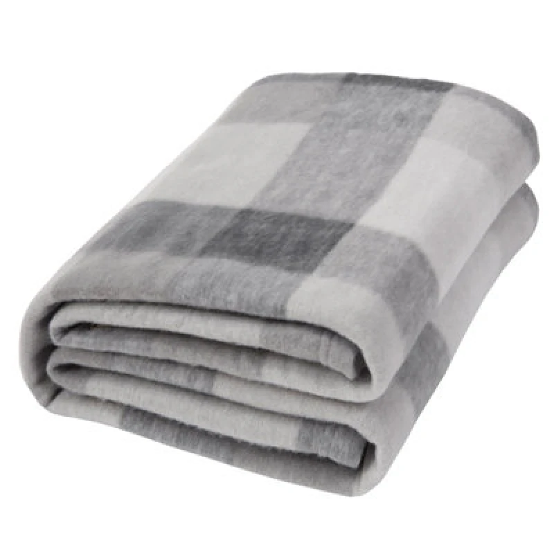 Image of OHS OHS Pack of 10 Printed Fleece Blanket Throw in Light Grey Size: 120cm x 150cm Light Grey 120cm x 150cm Unisex 5027434138326