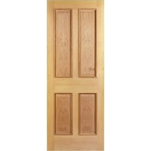 Image of Wickes Denham Internal 4 Panel Oak Venner Door - 1981 x 610mm