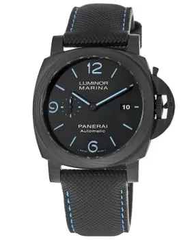 Image of Panerai Luminor Marina Carbotech Automatic Black Dial Rubber Strap Mens Watch PAM01661 PAM01661