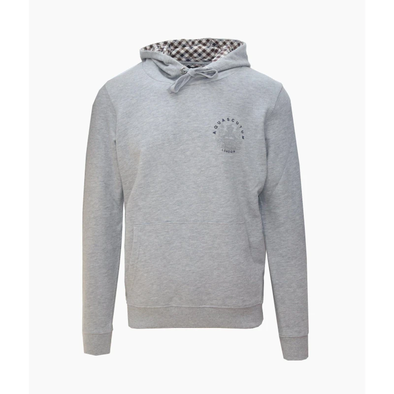 Image of Aquascutum Mens Pull Over Hoodie Grey male 2X Large