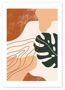 Image of East End Prints Abstract Monstera Unframed Wall Print - A2