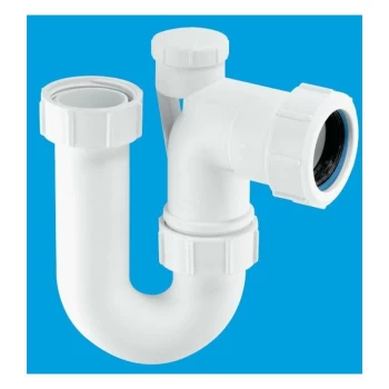 Image of Tubular Swivel Anti-Syphon 'P' Trap - 1.1/4 - Mcalpine