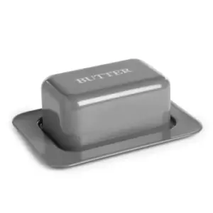 Image of Butter Dish with Lid in Grey M&amp;W