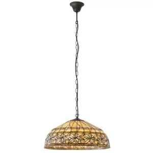 Image of Tiffany Glass Hanging Ceiling Pendant Light Floral Autumn Lamp Shade i00071
