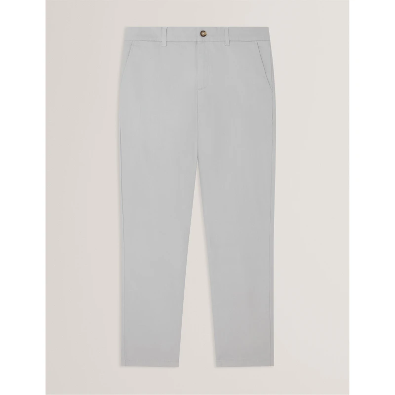 Image of Ted Baker Mens Slim Fit Chinos Light Grey male S (2)