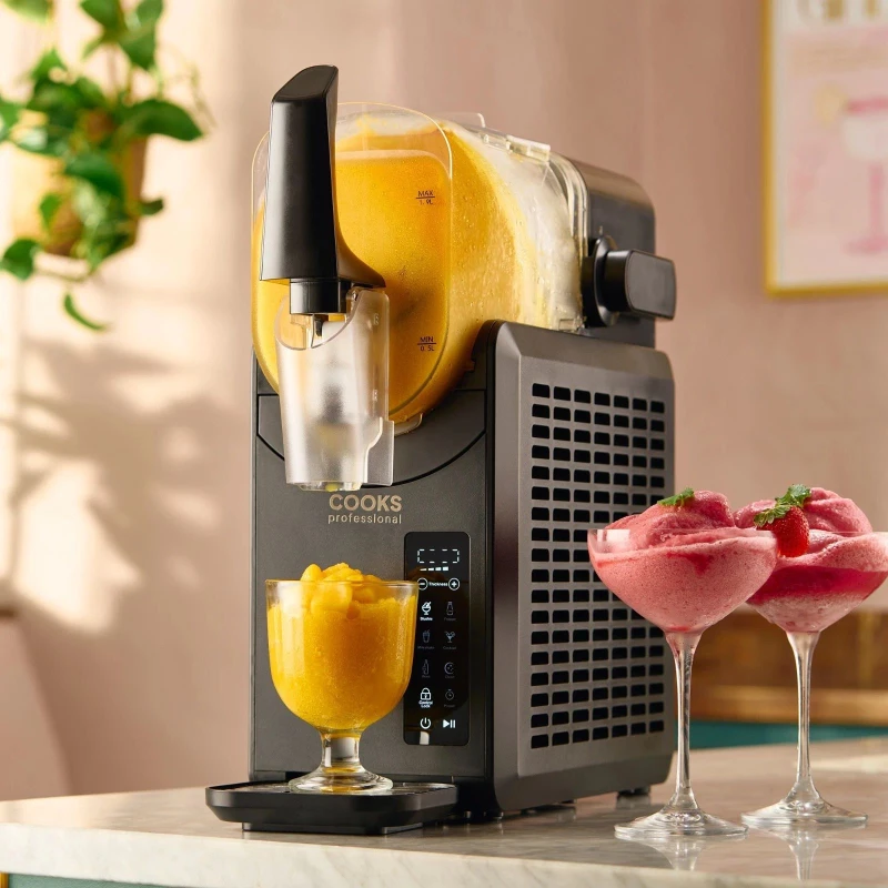 Image of Cooks Professional Slushy Maker - 2.5L Slushie Frozen Drink Machine in Black Unisex