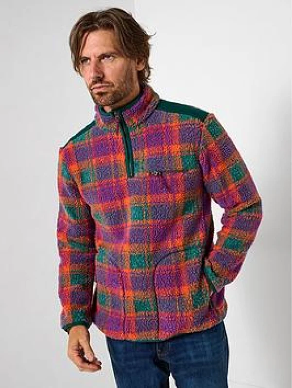 Image of Joe Browns Joe Browns Men Borg Zip Funnel in Purple Size: 2X-large Purple XXL Male 5059953340089