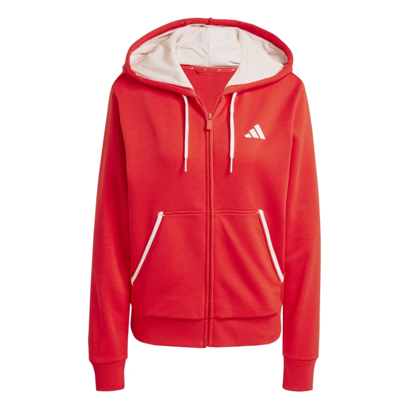 Image of adidas Womens Full-Zip Hoodie Pure Ruby female 6 (XXS)