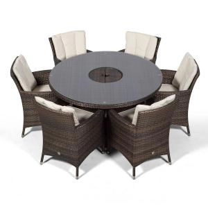 Image of Amir Royalcraft Nevada 6 Seater KD Rectangle Dining Set - Garden & Outdoor
