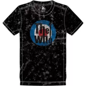 Image of The Who - Target Logo Unisex XX-Large Snow Wash T-Shirt - Black