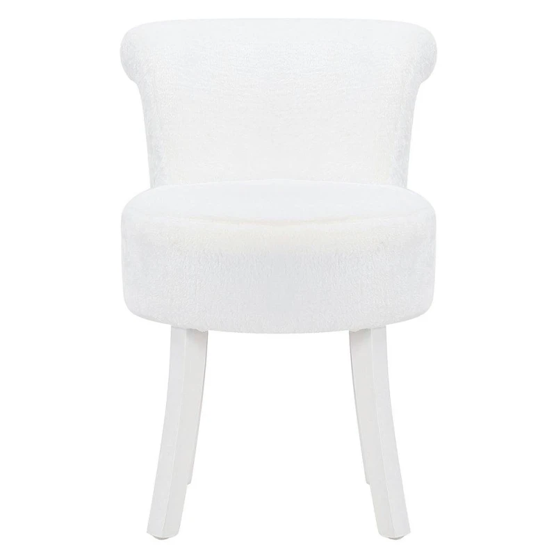 Image of Kabinet UK Modern Upholstered Dressing Chair with White Legs White unisex One size