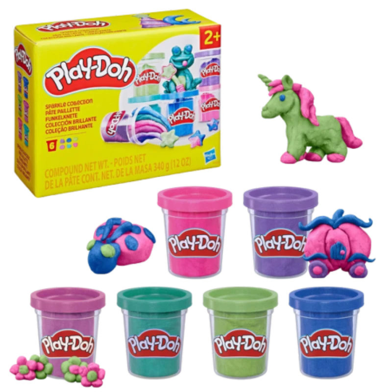 Image of Play-Doh Sparkle Modelling Compound Set a 6 Pcs PLAY-F9932
