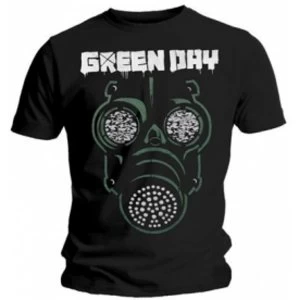 Image of Green Day Green Mask Mens Black T Shirt: Medium