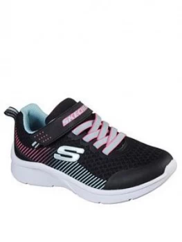 Image of Skechers Girls Microspec Trainers - Black