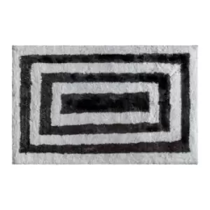 Image of Crossland Grove Hugger Rug Black White 120 X 170Cm