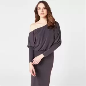 Image of Biba x Tess Daly Off Shoulder Dress - Grey