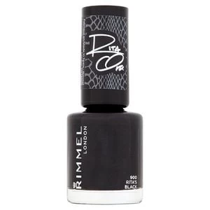Image of Rimmel 60 Secs Rita Shades Of Black Nail Polish Black