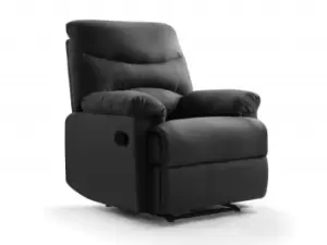 Image of LPD Regency Black Faux Suede Recliner Armchair