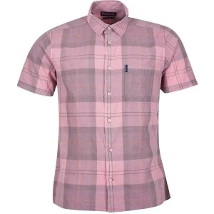 Image of Barbour Mens Tartan 17 S/S Summer Shirt Faded Pink XL