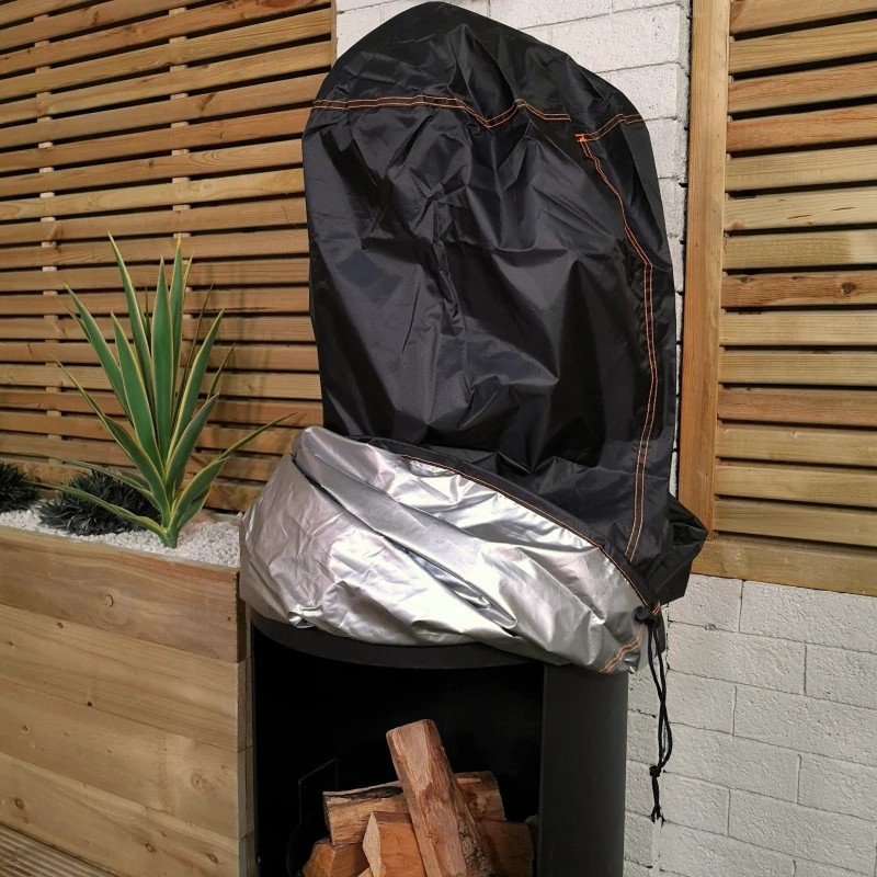Image of Heavy Duty Waterproof Protective Outdoor Anti UV Windproof Chiminea Fire Pit Cover