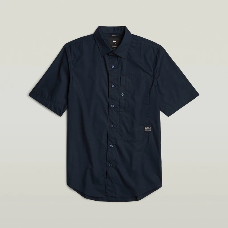 Image of G Star Mens G4A Slim Short-Sleeve Oxford Shirt Salute C742 male Small