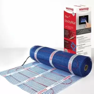 Image of Warmup Electric Underfloor Heating Sticky Mat Kit Red Floor Cable 200W/m2 - 5m2