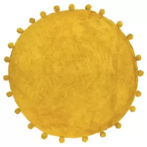 Image of Furn Circle Pom Pom Bath Mat (One Size) (Ochre Yellow)