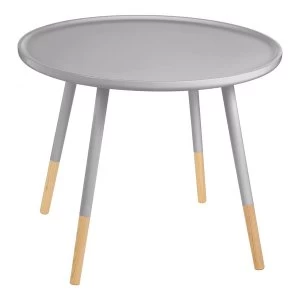 Image of Viborg Large Round Side MDF Table - Grey