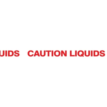 Image of Avon - Printed 'Caution Liquids' Tape - 50MM X 66M