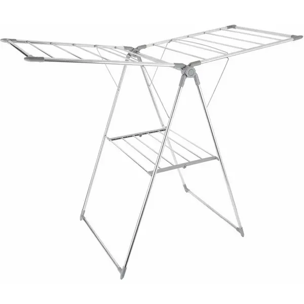 Image of OURHOUSE SR20001B Winged Clothes Airer, Steel Frame, Indoor Use, 12.5M, 15 kg, Grey - Ourhouse SR20001B