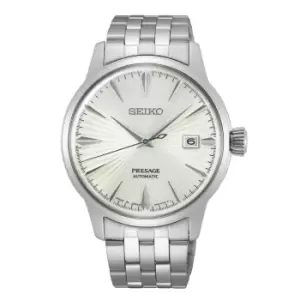 Image of Seiko Presage Cocktail Time 'Martini' Silver Dial Stainless Steel Bracelet Mens Watch SRPG23J1